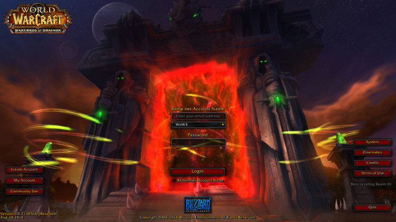 Gorgeous new login screen for Warlords