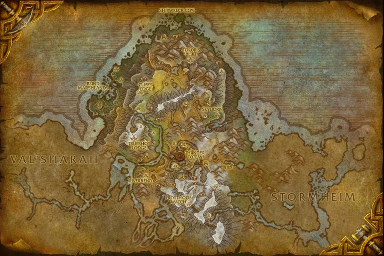 Trueshot Lodge is visible on the Highmountain map