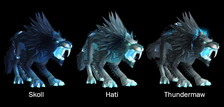 Hati compared to other electrified wolves